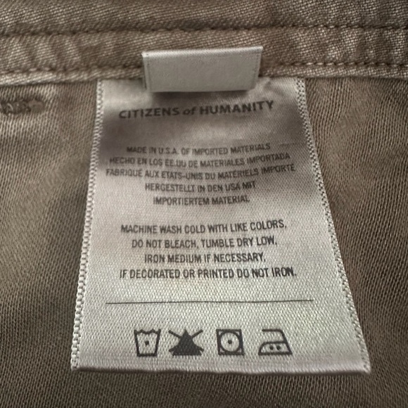 Citizens of Humanity Agni Utility Olive Green Cotton Jogger Pants Womens Size 23 - Picture 11 of 12